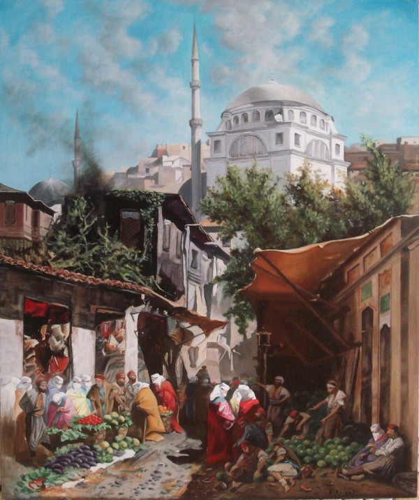 Mercato orientale by Alberto Pasini